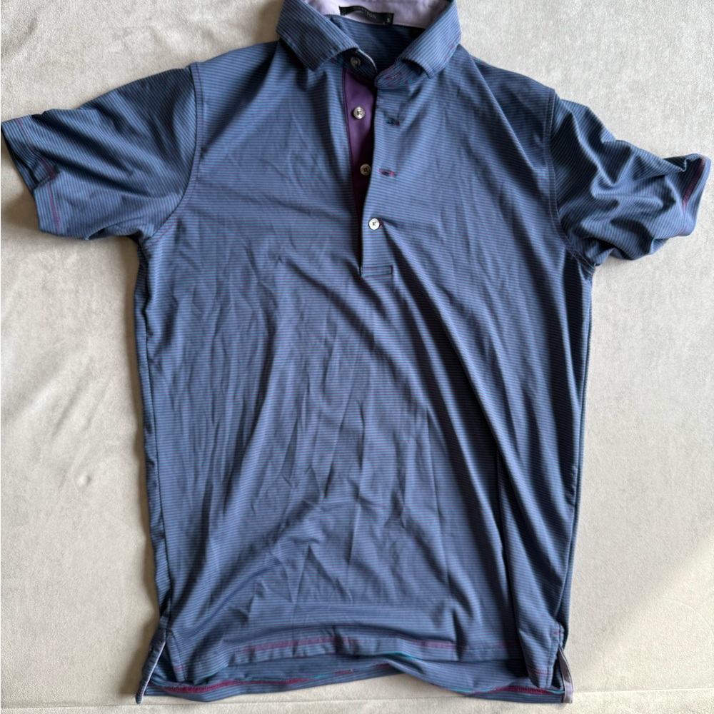 Greyson Men's Golf Polo Shirt - Blue and Purple